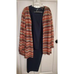 Wardrobe A Women's Plus Size 20W 3pc set outfit Orange/Black/White